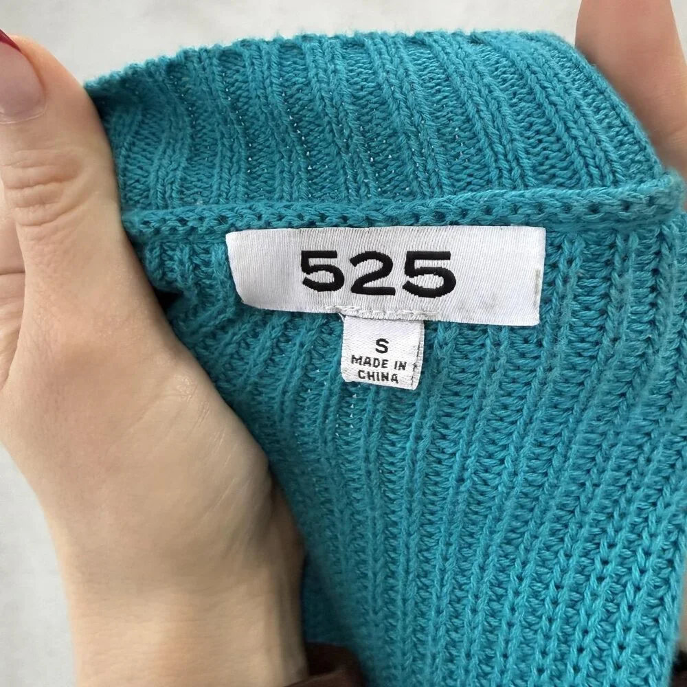 525 Sweater Womens Small Multicolor Tie Dye Chevron Crewneck Knit Pullover - Picture 2 of 9